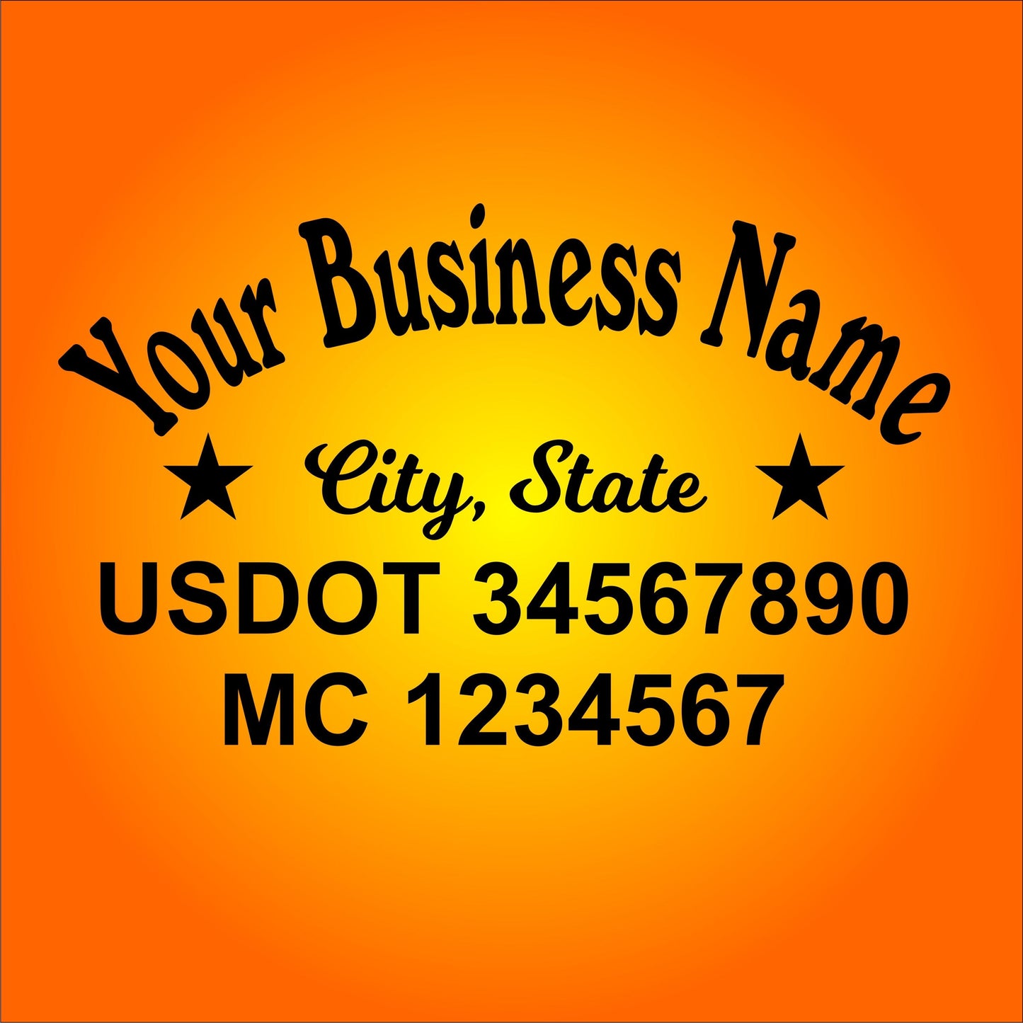 Custom US DOT Decals Truck & Trailer Stickers